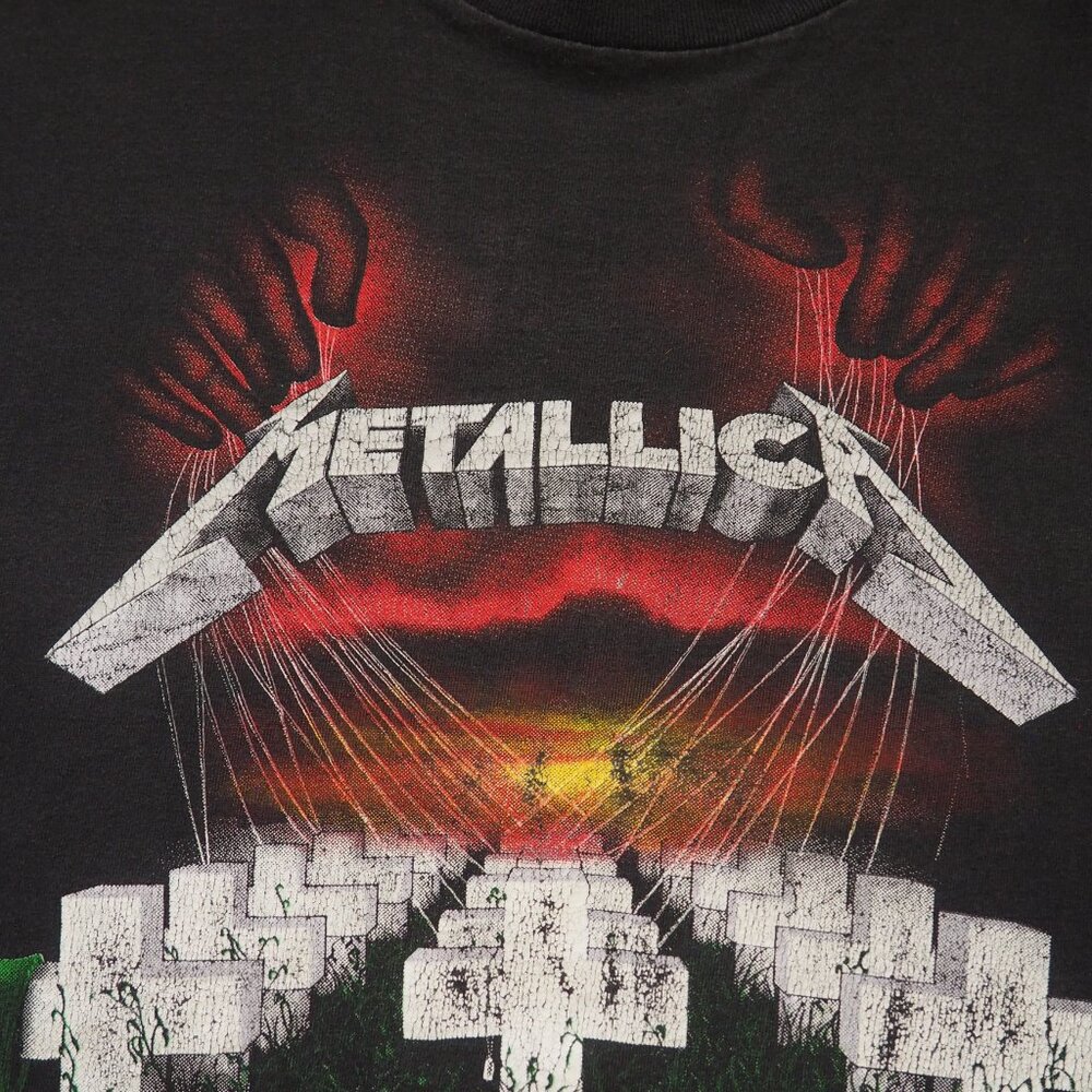Vintage Metallica 1987 Master Of Puppets Short Sleeve Band Tee Shirt sz XL - Picture 5 of 11